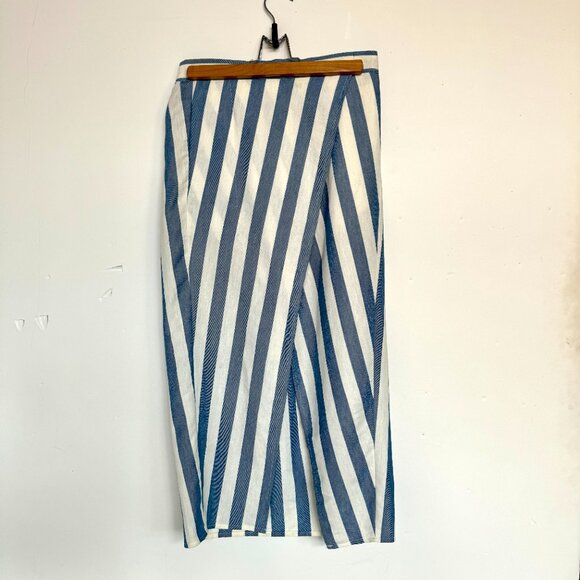Madewell Striped Overlap Midi Skirt - Picture 6 of 10